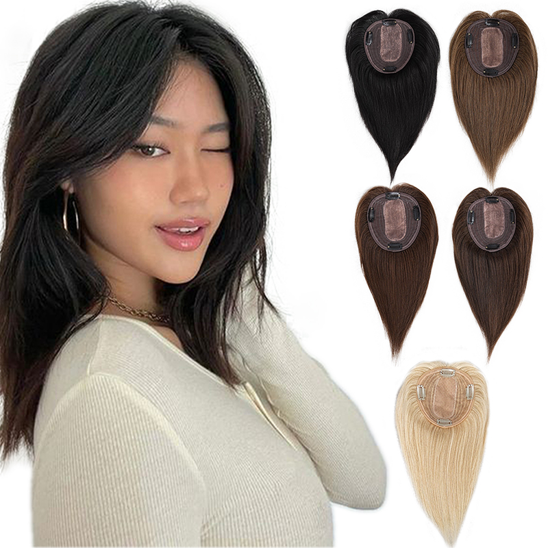 Seamless Clip In Hair Extensions Human Hair - 10-дюймовые 100% человеческие волосы 13X12 см,