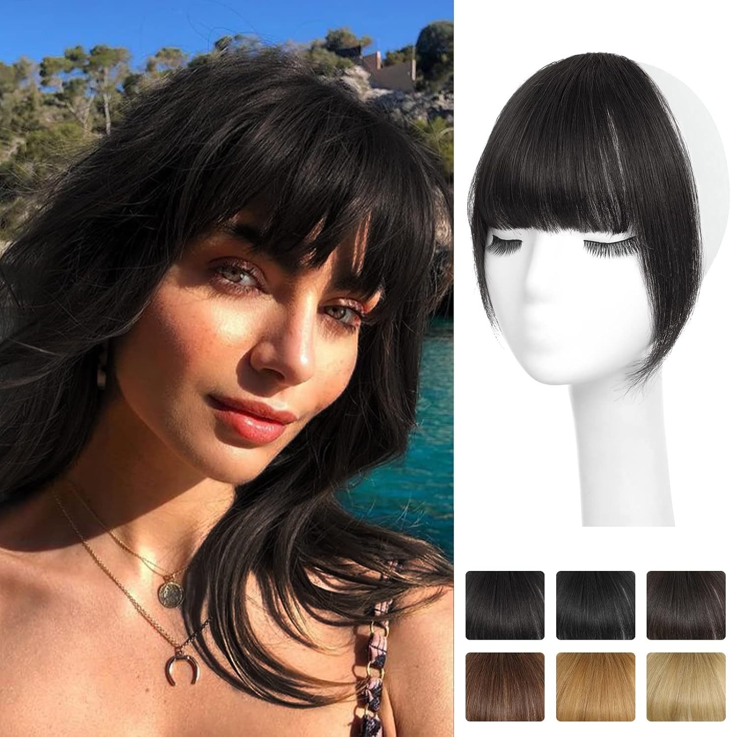 100% челка из натуральных воло – обзор и цена Seamless Clip In Hair Extensions Human Hair