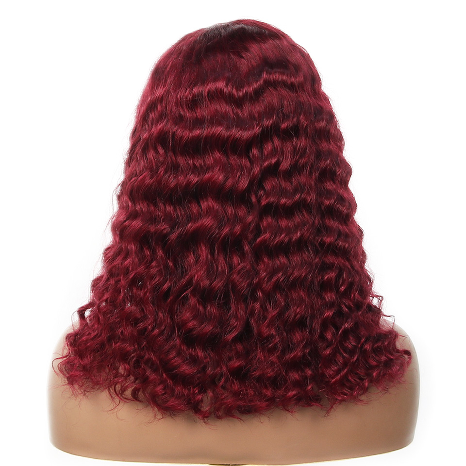 99j Бордовый парик с глубокой  – обзор и цена Pre Parted 13X4 Lace Front Bob Wig