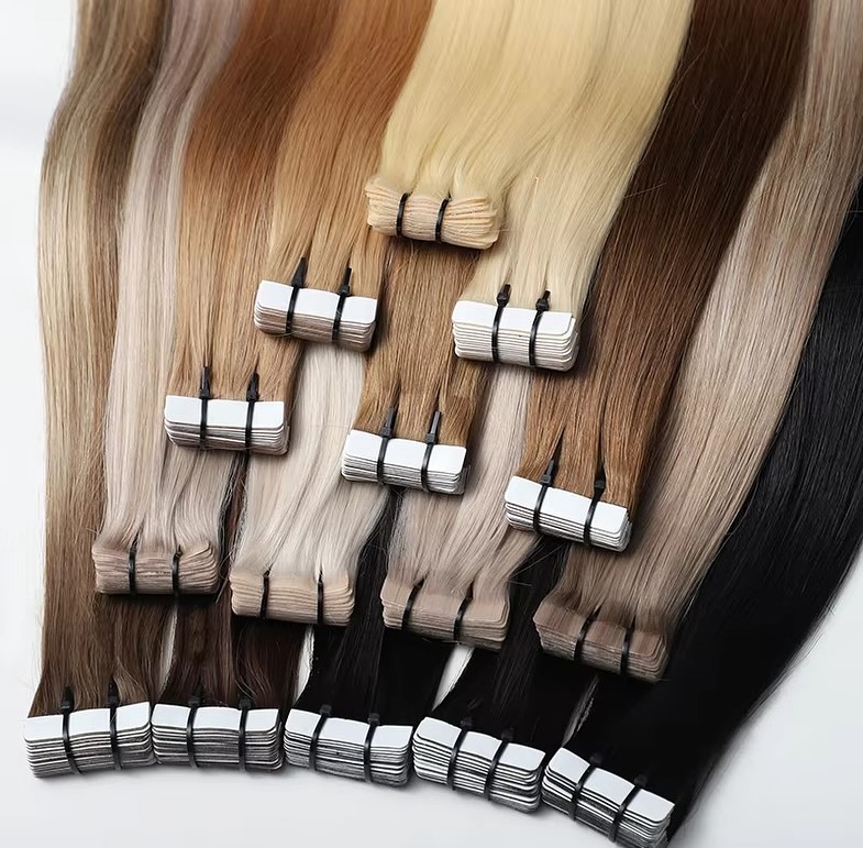 Накладные пряди из натуральных – обзор и цена Invisible Tape In Extensions Real Hair