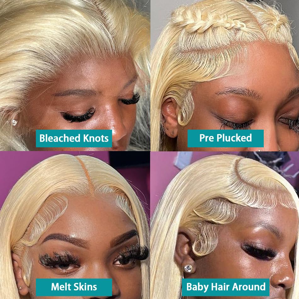 Плотность 200%, прямые, шелков – обзор и цена 613 Blonde Body Wave Lace Front Wig