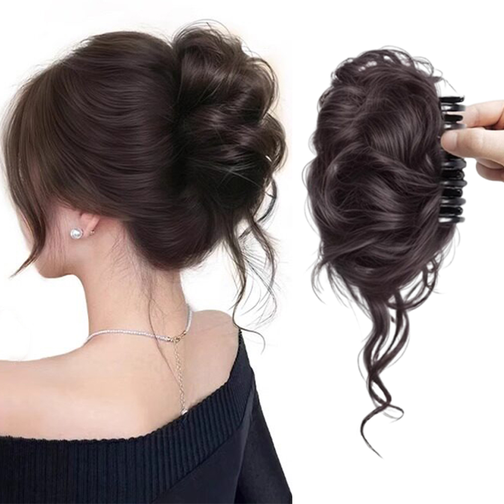 Элегантный накладной пучок-шин – обзор и цена Claw Clip Messy Bun Hair Piece